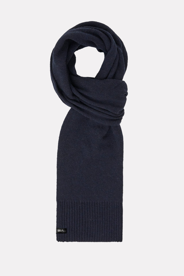 Sciarpa Uomo blu in filato speciale misto viscosa, lana, nylon e cachemire. MADE IN ITALY