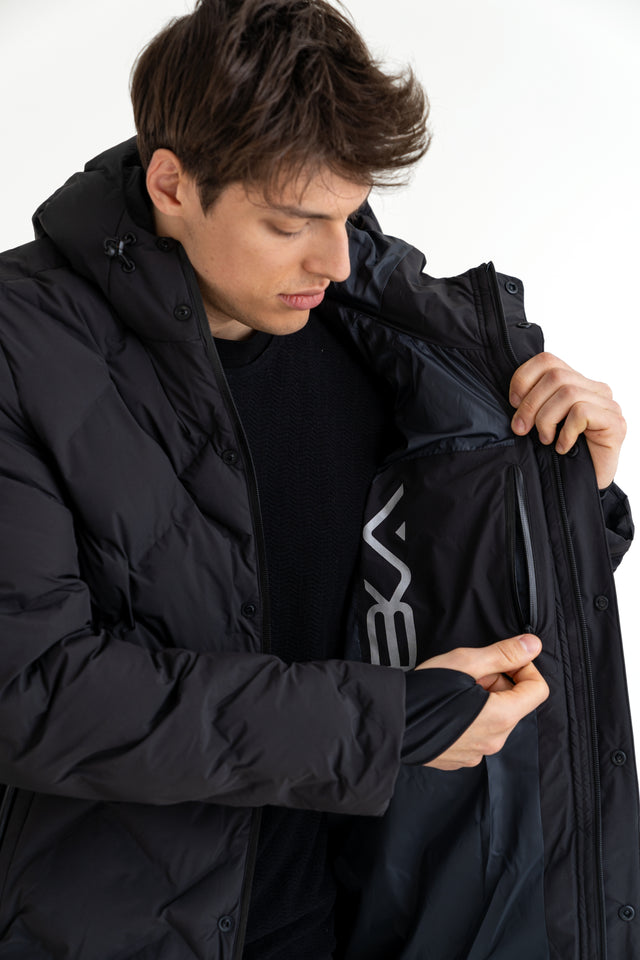 Laser Quilted Long Jacket
