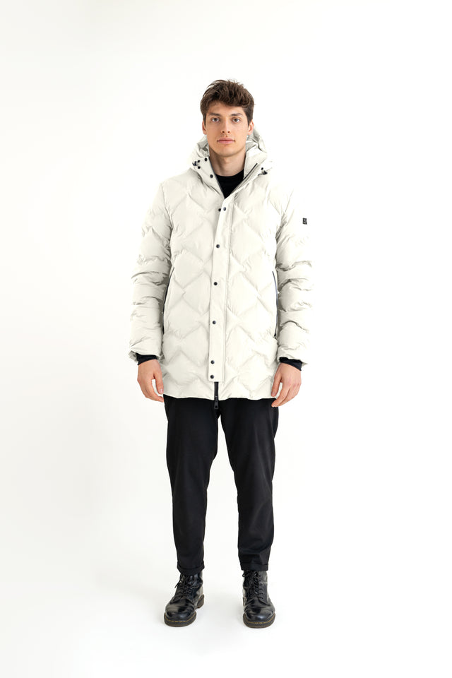 Laser Quilted Long Jacket