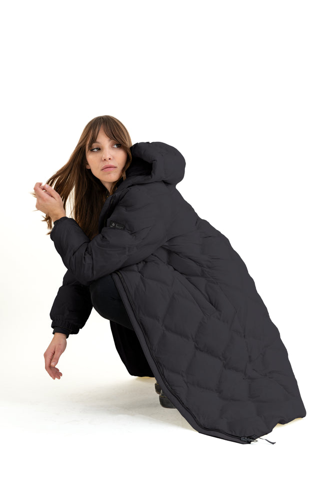 Laser Quilted Long Jacket