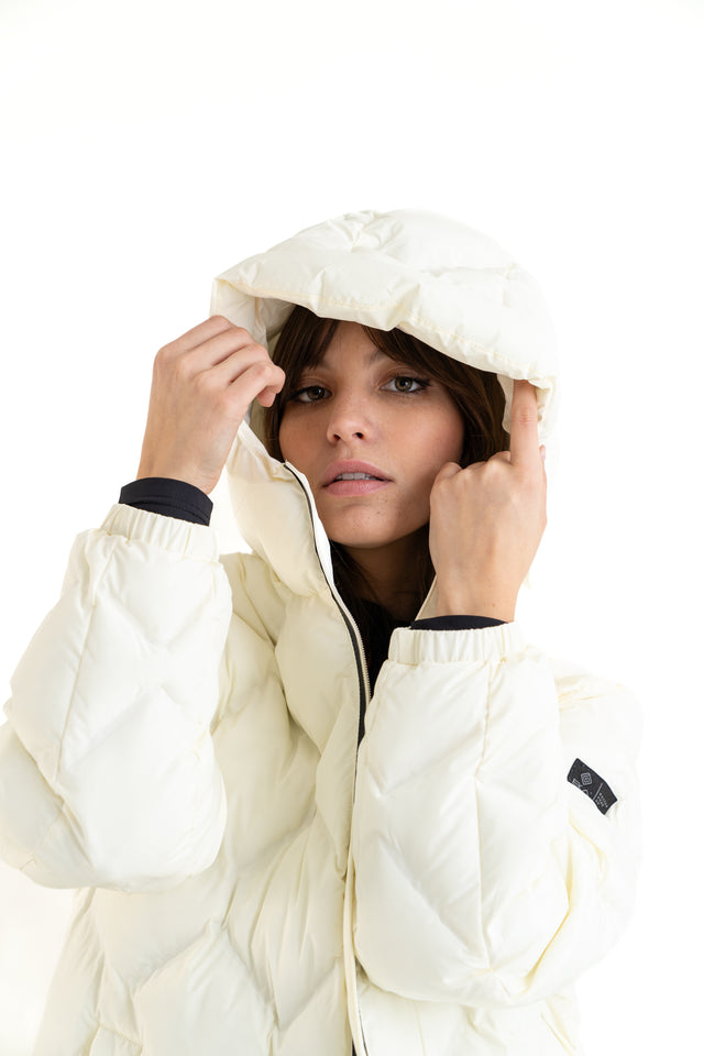 Laser Quilted Long Jacket
