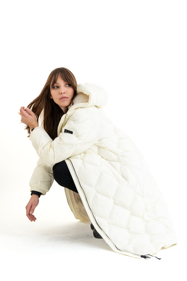 Laser Quilted Long Jacket