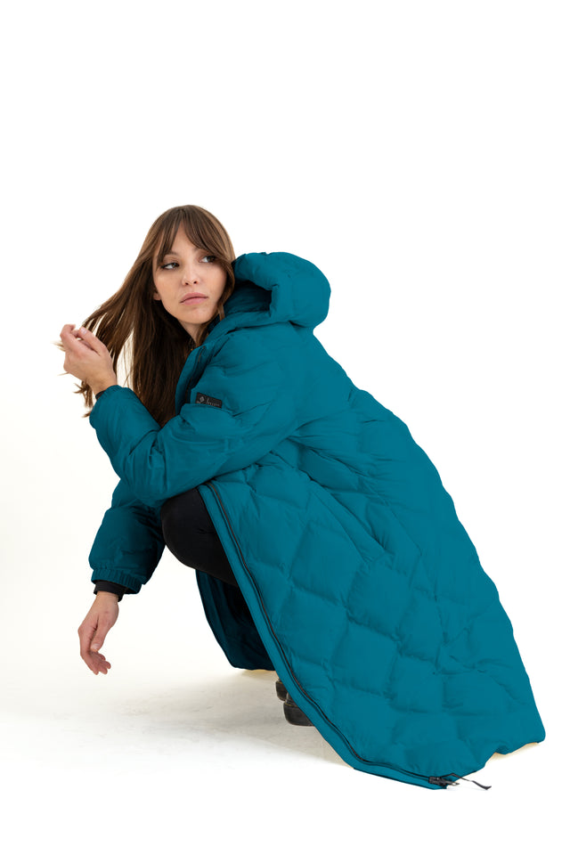 Laser Quilted Long Jacket
